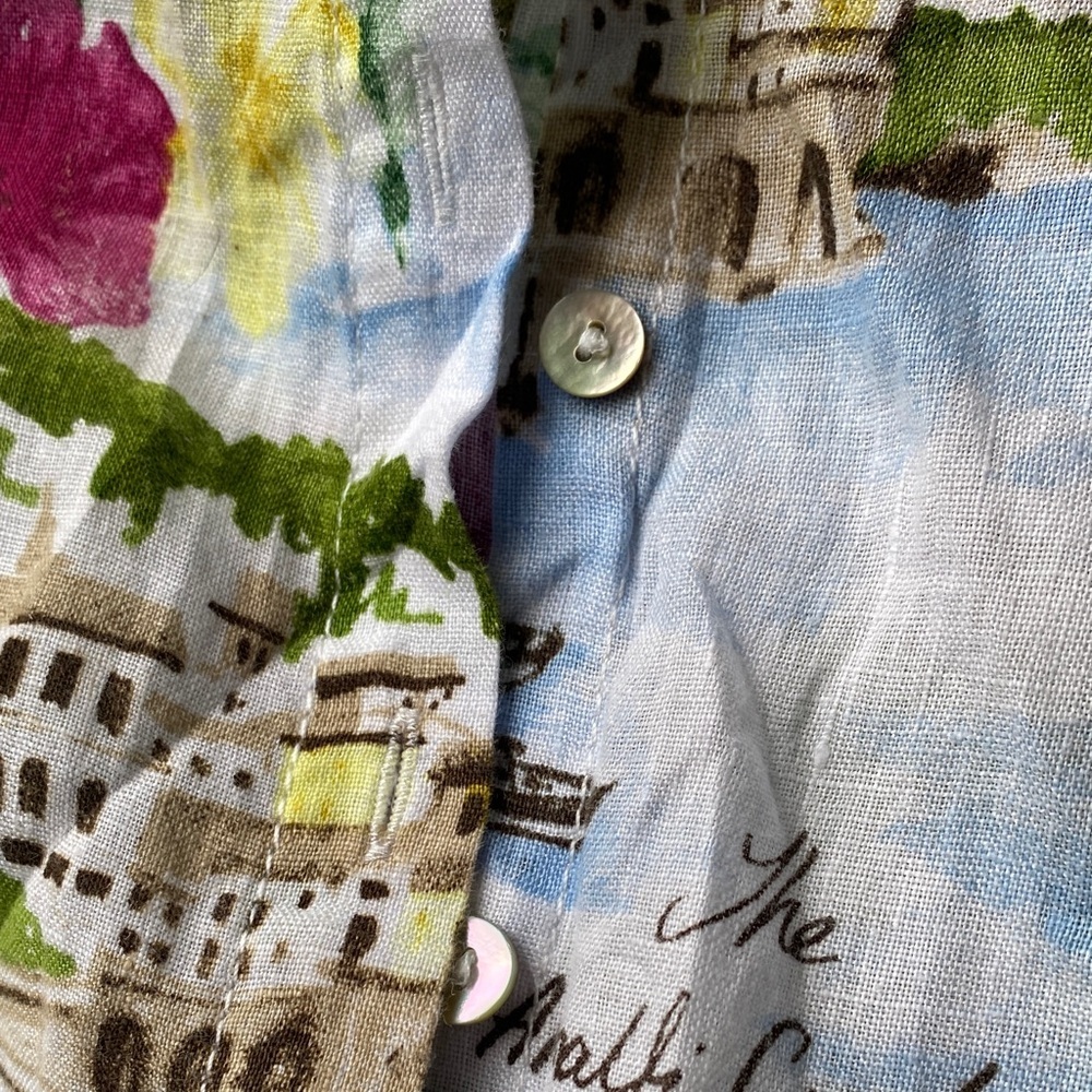 Cynthia Rowley Floral Jean-Style Jacket in Pink, Green & Blue - Picture 5 of 6